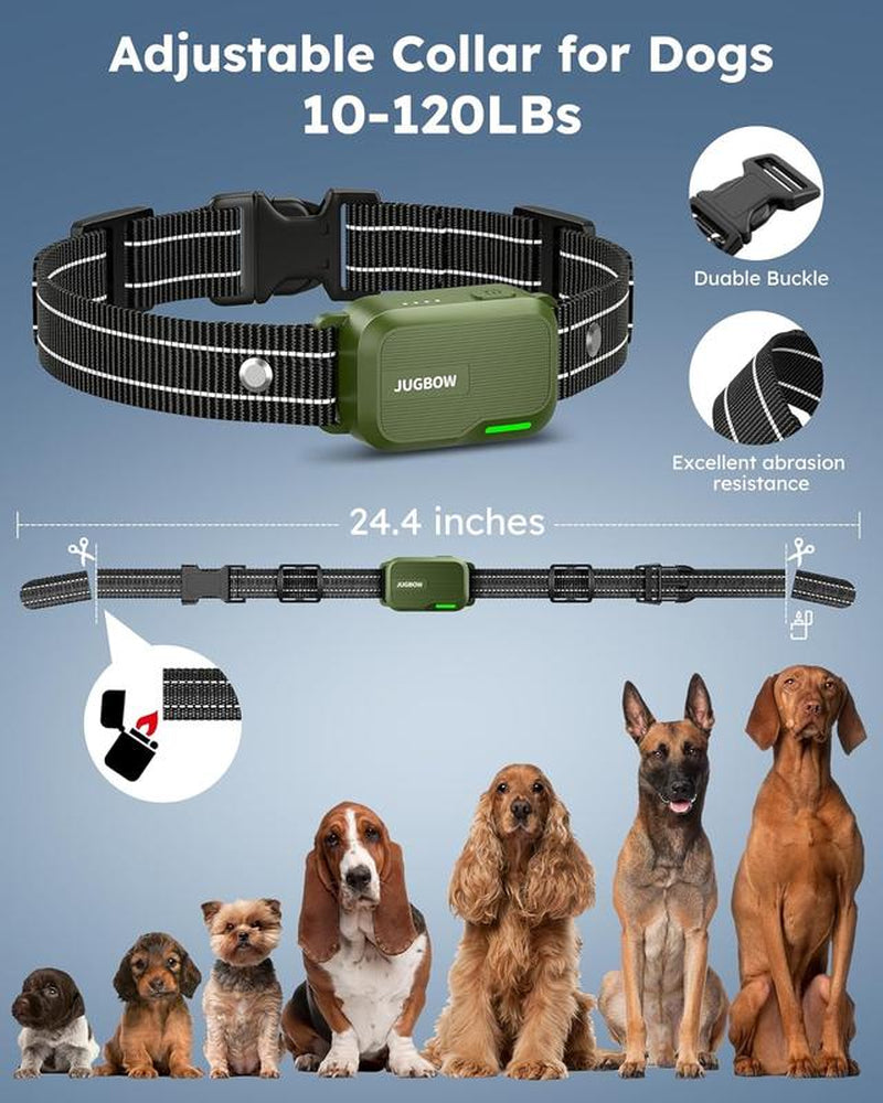 JUGBOW Dog Training Collar 3300FT Dog Training Behavior Aid, Remote IPX7 Waterproof with 4 Training Modes, Rechargeable E-Collar for All Breeds DT61