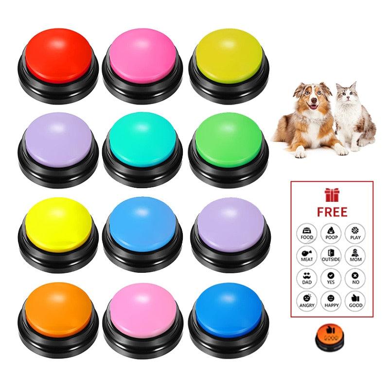 Dog Talking Buttons for Communication Record Button to Speak Buzzer Voice Repeater Noise Makers Party Toys Answering Game