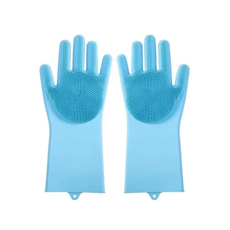 Whiskerspal Pet Grooming Gloves Dog Cat Bathing Cleaning Glove Shampoo Scrubber Clean Soft Silicone Hair Removal Glove Hand Skin Protection