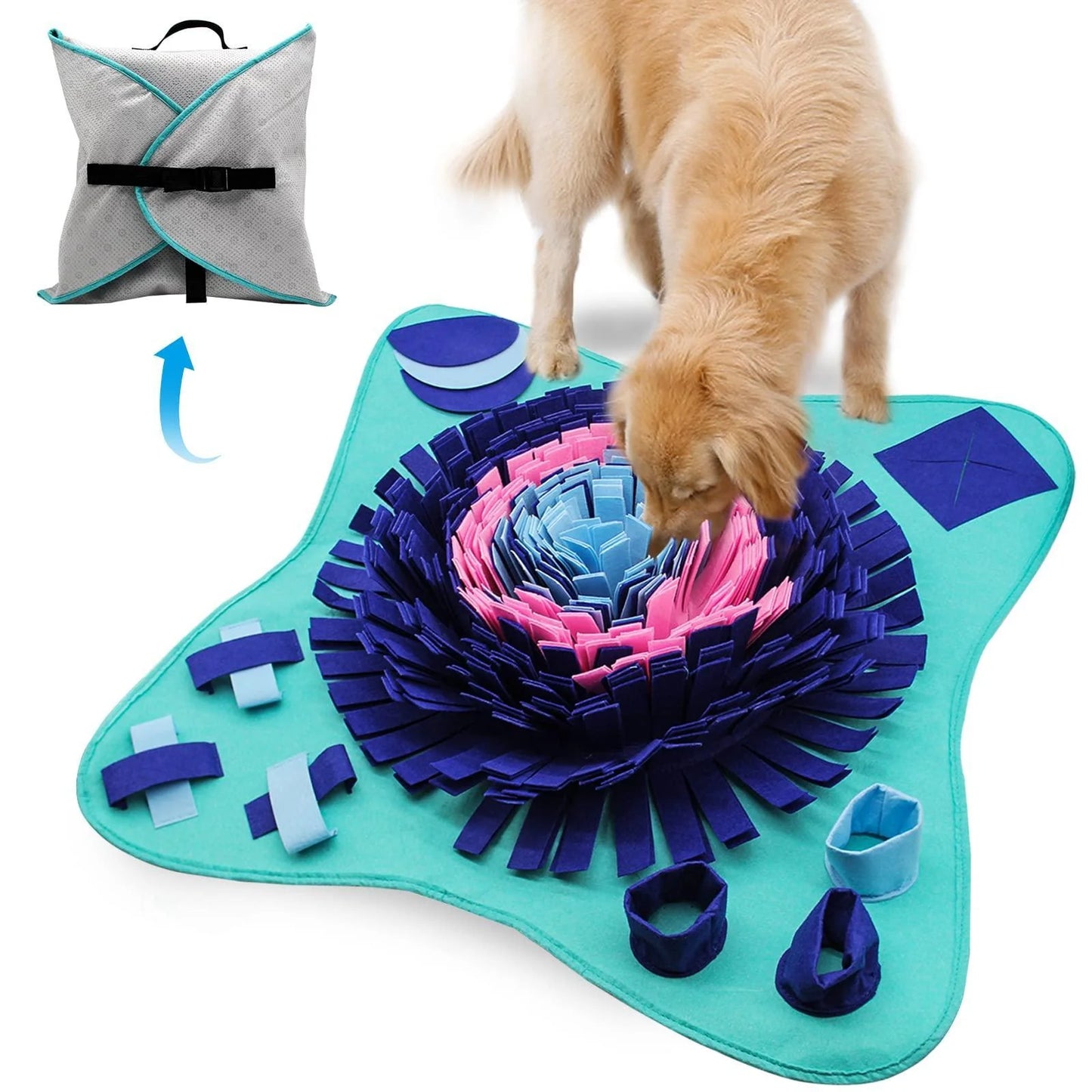 Snuffle Mat for Dogs Cats 25X25 Inch Dog Snuffle Mat Interactive Toys Mat