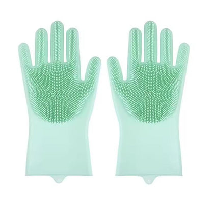 Whiskerspal Pet Grooming Gloves Dog Cat Bathing Cleaning Glove Shampoo Scrubber Clean Soft Silicone Hair Removal Glove Hand Skin Protection